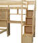 Lit simple surélevé naturel avec bureau intégré et fabrication robuste - avec bureau et rangement-1255775219