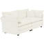 Canapé en chenille blanche en tissu High 2 Living High. Structure en bois massif durable. Matériau respirant. Coussin en éponge. Option de siège réversible. Sièges confortables. Assemblage facile