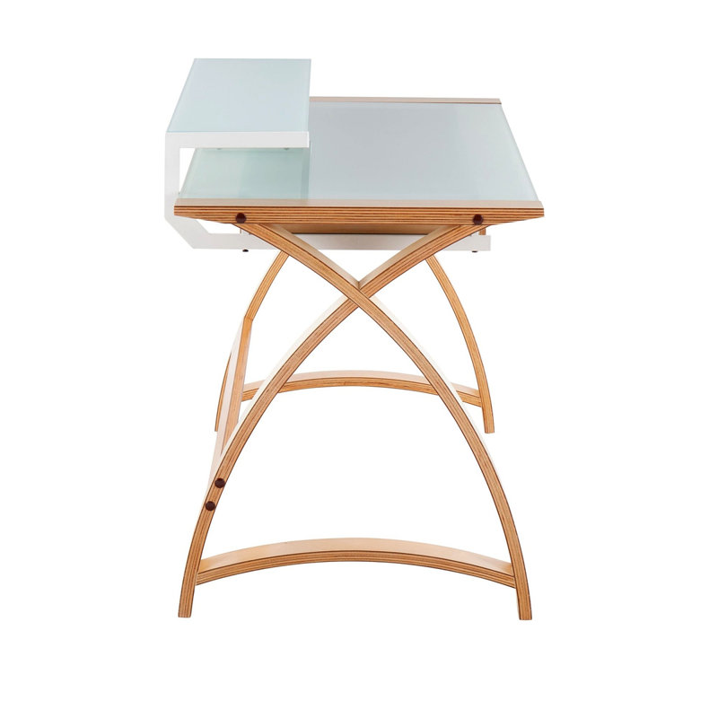 Bureau d'écriture Bureau à domicile Bureau debout, Blanc / naturel