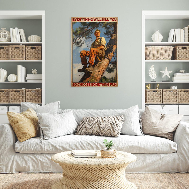 «Man So Choisissez Quelque Chose» sur toile, H 36 po x l 24 po x P 1,25 po
