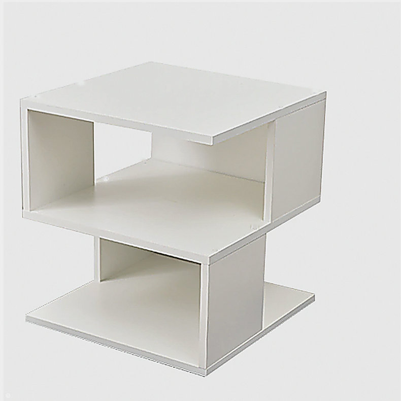 White 2-layer simple household bookshelf