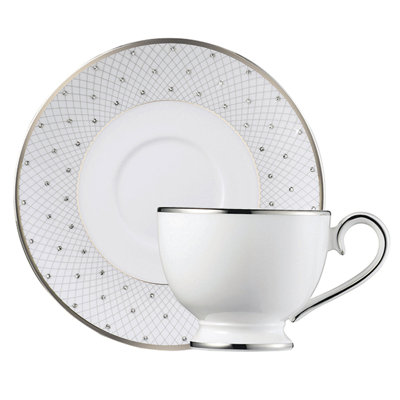 Tasse et soucoupe espresso platine Princess