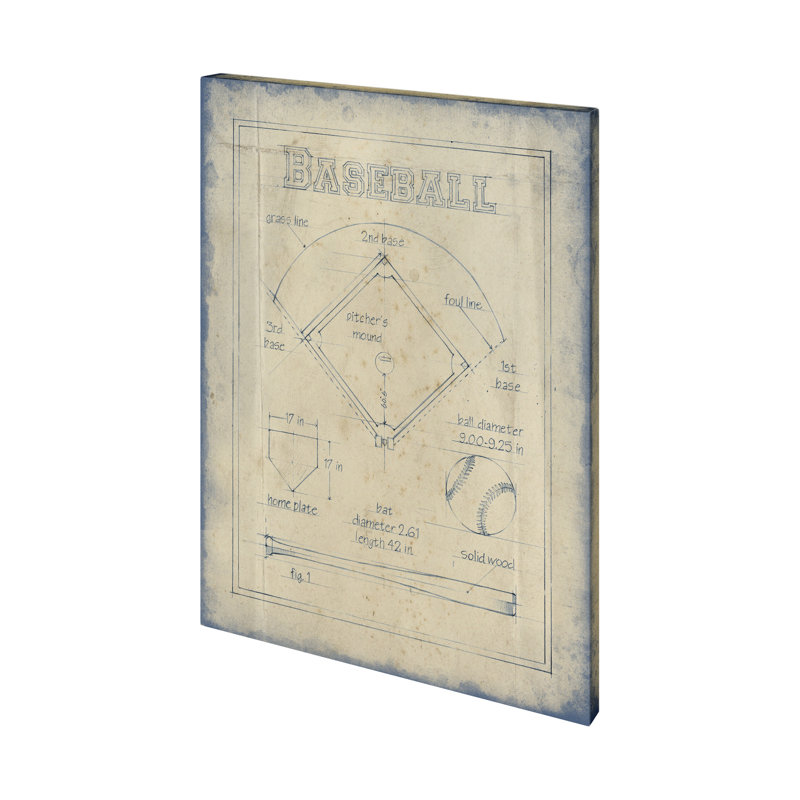 «All About the Game I» par Ethan Harper, toile texturée embelli à la main, H 35 po x l 28 po x P 1,5 po