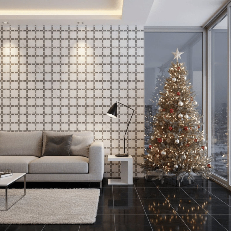 Glass Brick Joint Mosaic Wall Tile