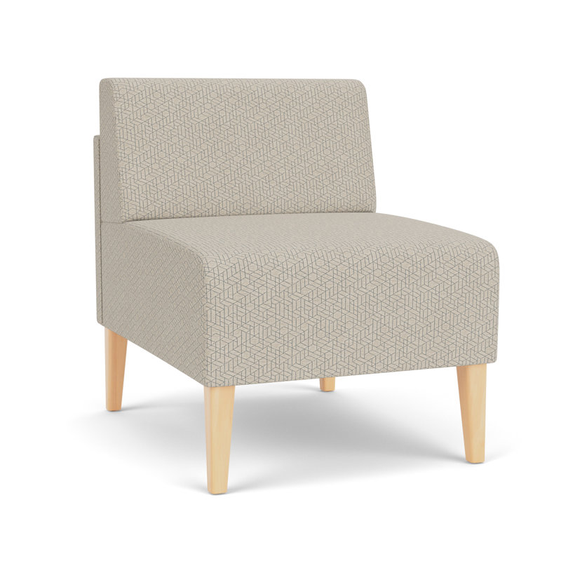 Chaise d'invité sans accoudoirs Luxe Lounge, Bois naturel, Archétype limon / Modena Farro