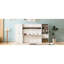 Full Size White Bed With Drawers And Shelves For Guest Room Side Flip Ample Storage Accommodation In Small Space