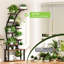 Support pour plante d'intérieur 9 avec lumières de croissance, plusieurs options d'éclairage, cadre en fer robuste, idéal pour les amateurs d'espace de présentation de 63,6 po de hauteur-128995427