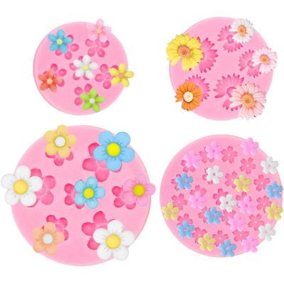 4-pack Rose Silicone Molds