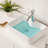 19"x15" White Ceramic Rectangular Bathroom Sink