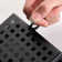 6 In. Square Stainless Steel Grid Shower Floor Drain With Flange In Matte Black