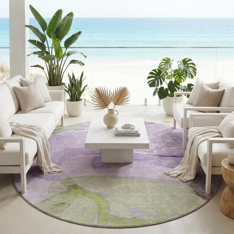 Tapis d'intérieur rond 8 po