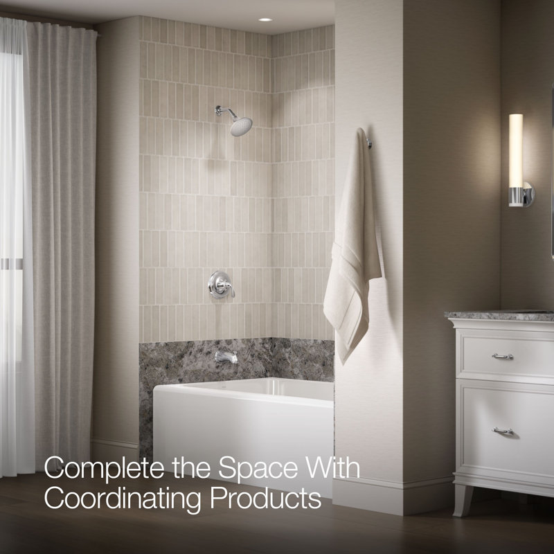 Forté Sculpted Rite-Temp Bath and Shower Trim, Vibrant French Gold