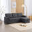 Clitheroe 82" L-Shaped Linen Upholstered Sleeper Sectional Sofa with Reversible Storage Chaise and Soft Cushions-1798998386