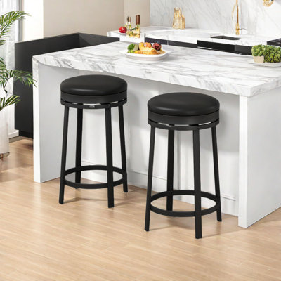 Tabouret de comptoir rembourré 24,4 po Daijana