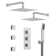 12" High-Pressure Rainfall Complete Shower System with Rough-in Valve