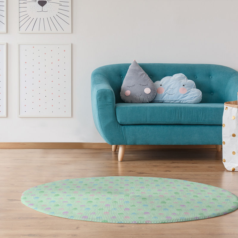 Tapis de zone verte petits gâteaux classic, Rond 5 pi