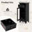 Bathroom Floor Cabinet With Single Glass Door Drawer & Adjustable Shelf-1827378516