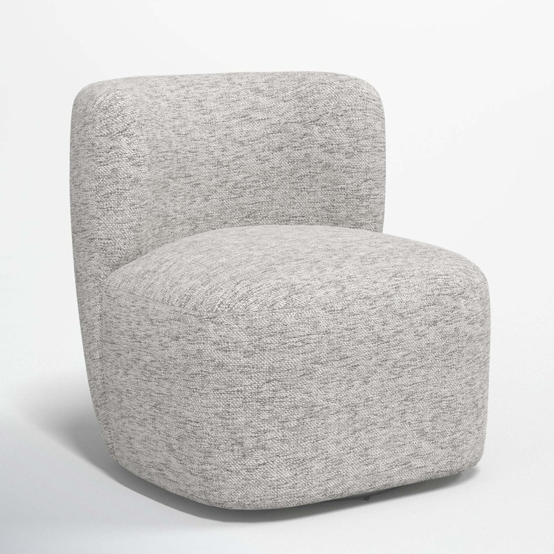 Mariza 28" W Swivel Lounge Chair, Milsap Spray Sustain® Tweed