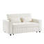 61,4 po Canapé-lit convertible Canapé-lit convertible Canapé-lit moderne avec dossier réglable pour le salon, beige-130464660