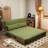  Khania 59.06'' 3-in-1 Foldable ArmChair Reclining Sofa Chair Upholstered Sleeper Accent Chair,5-gear Adjustable Backrest,Solid Wood Legs-880884087-886973468
