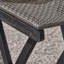 Tabourets de bar pliants d'extérieur 41,75 po en bois d'acacia avec dossier et siège en rotin PE, finition gris foncé (ensemble de 2)