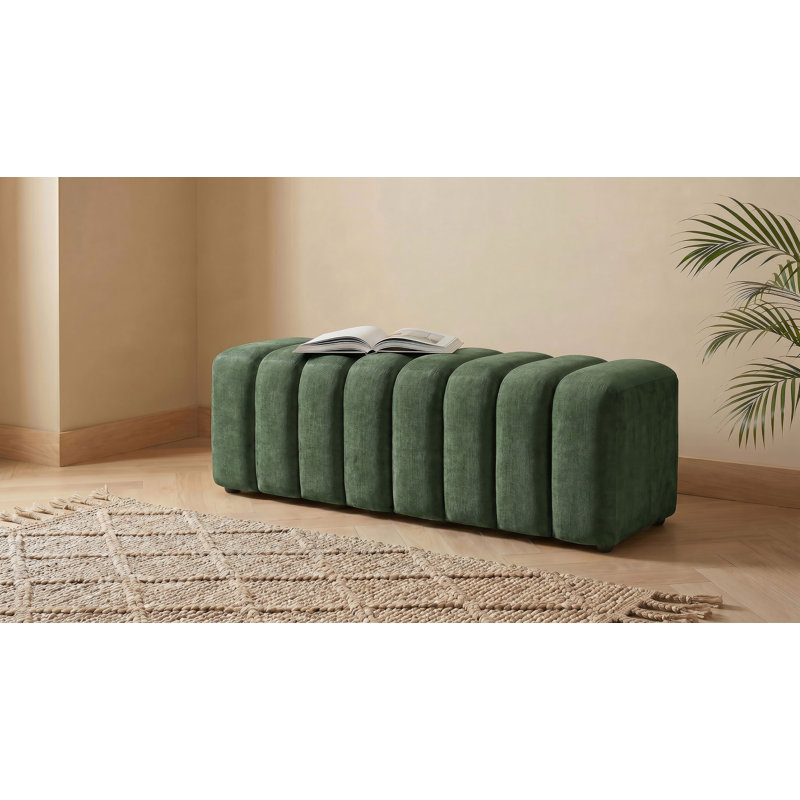 Banc d'appoint en chenille Summer, Vert