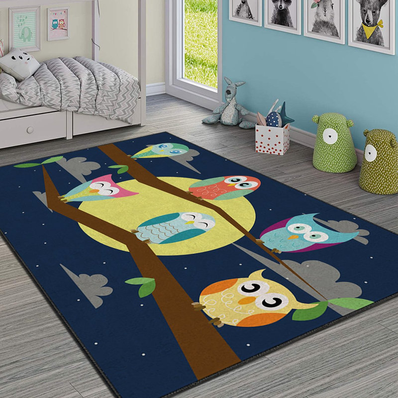 Luxurious Polyester Area Rug, 5.2 x 7.5 ft | 740 g/m², Non-Slip Felt Dot Underside, Laminated Sponge for Durability | Antibacterial, Easy Clean, Machine Washable at 86°F, Stunning Digital Print on Velvet Fabric