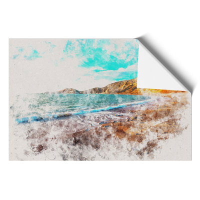 Worbarrow Bay in Dorset Watercolour - Frameless Print