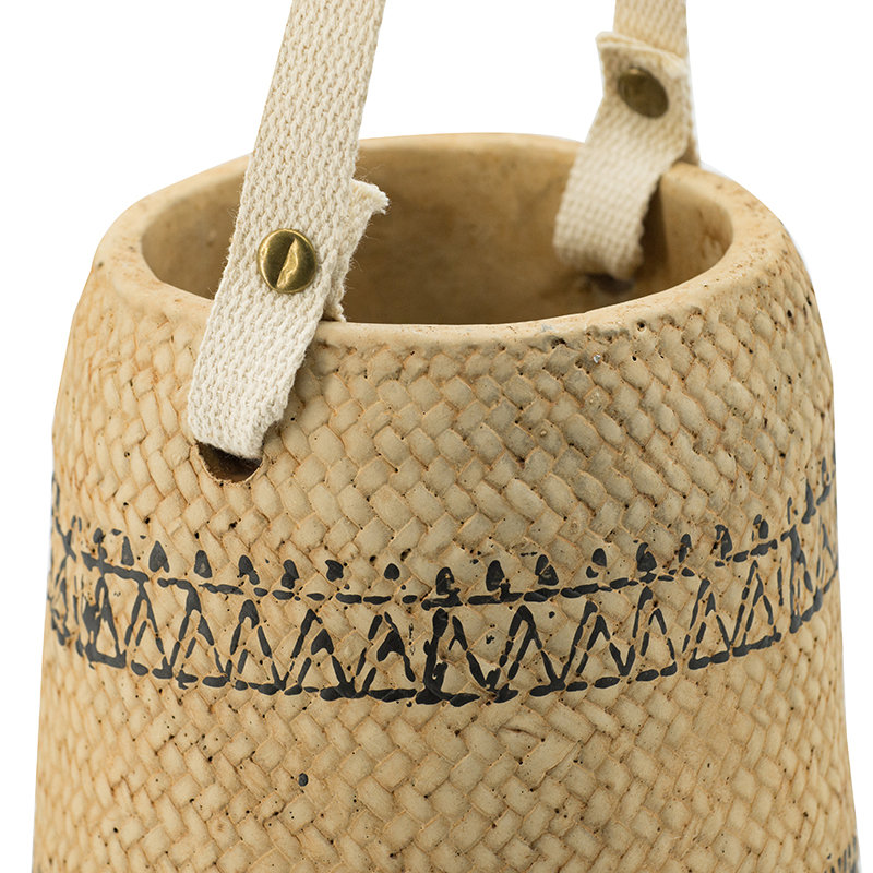 Pot à fleurs en ciment Eralia, H 7,1 po x l 6,5 po x P 6,5 po
