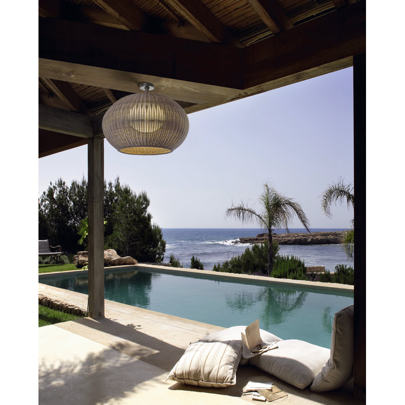 Garota 1 - Light Semi Flush Mount, Ivory White , Natural White