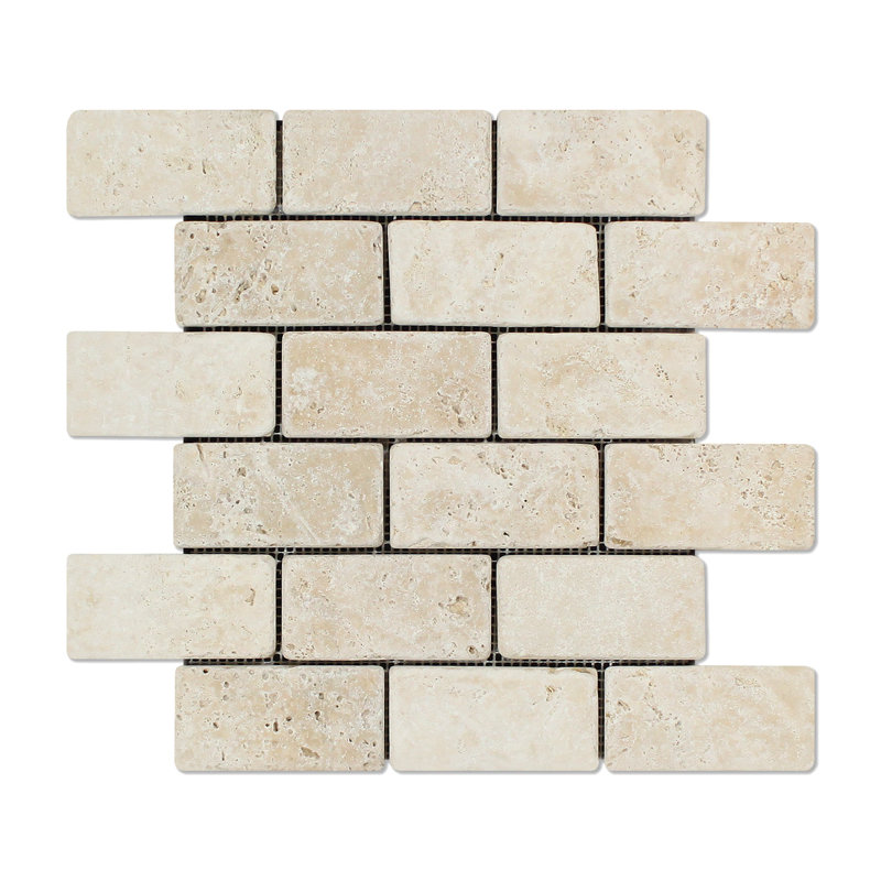 Carreau de mosaïque en travertin