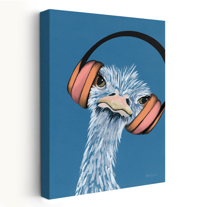 Wild II - animaux, oiseaux, art émeu bleu, H 24 po x l 16 po