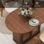 Table de salle à manger 70,8 "ovale pour 6-8, table de salle à manger moderne avec armoire de rangement à 2 niveaux et lumières DEL pour la cuisine, le salon, le bureau-908833155
