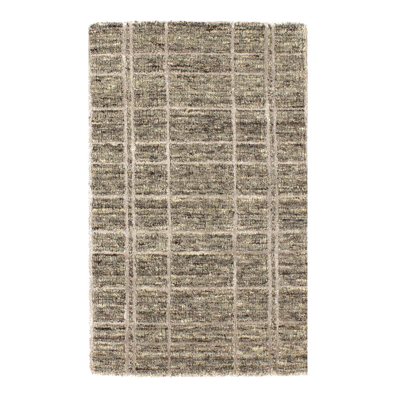 Tapis de zone en laine 2 pi x 3 pi noué la à la main one-of-kind Agile