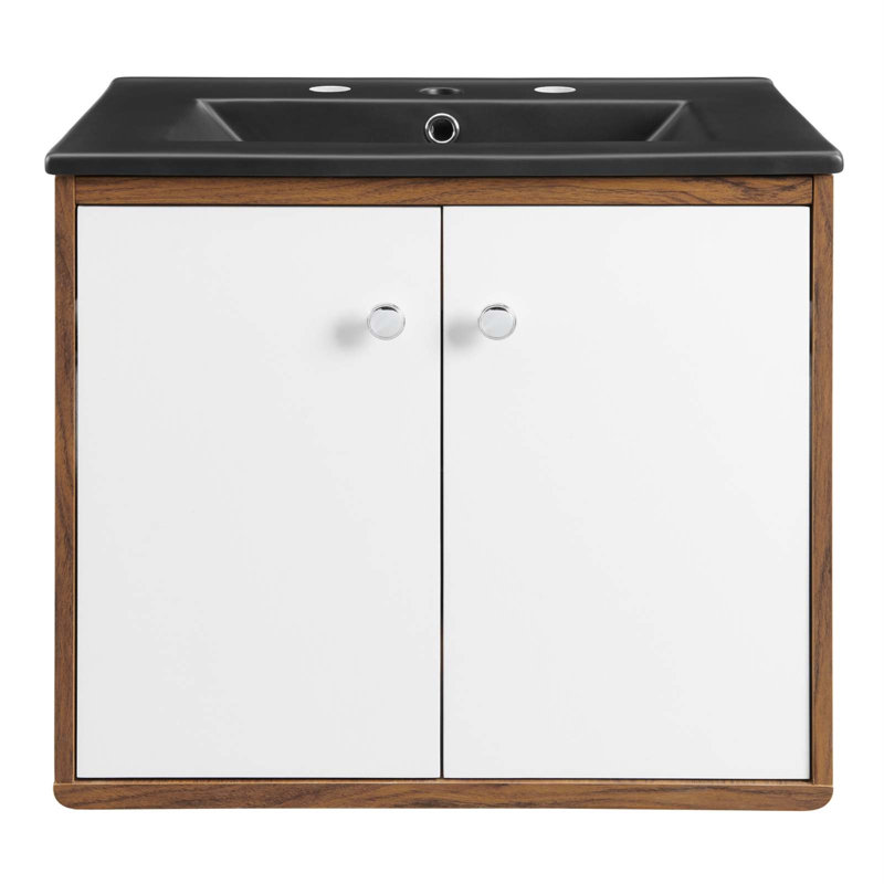 Meuble-lavabo mural blanc 24 po