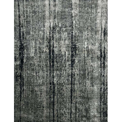 Tapis rectangulaire contemporain en laine noué à la main