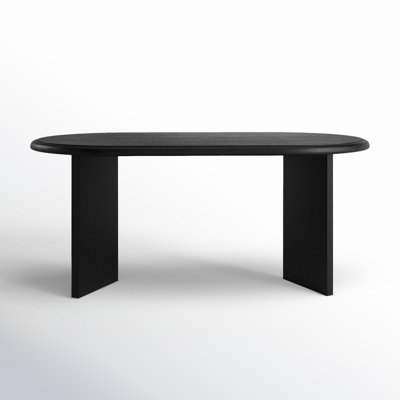 Brix Oval Solid Wood Base Dining Table