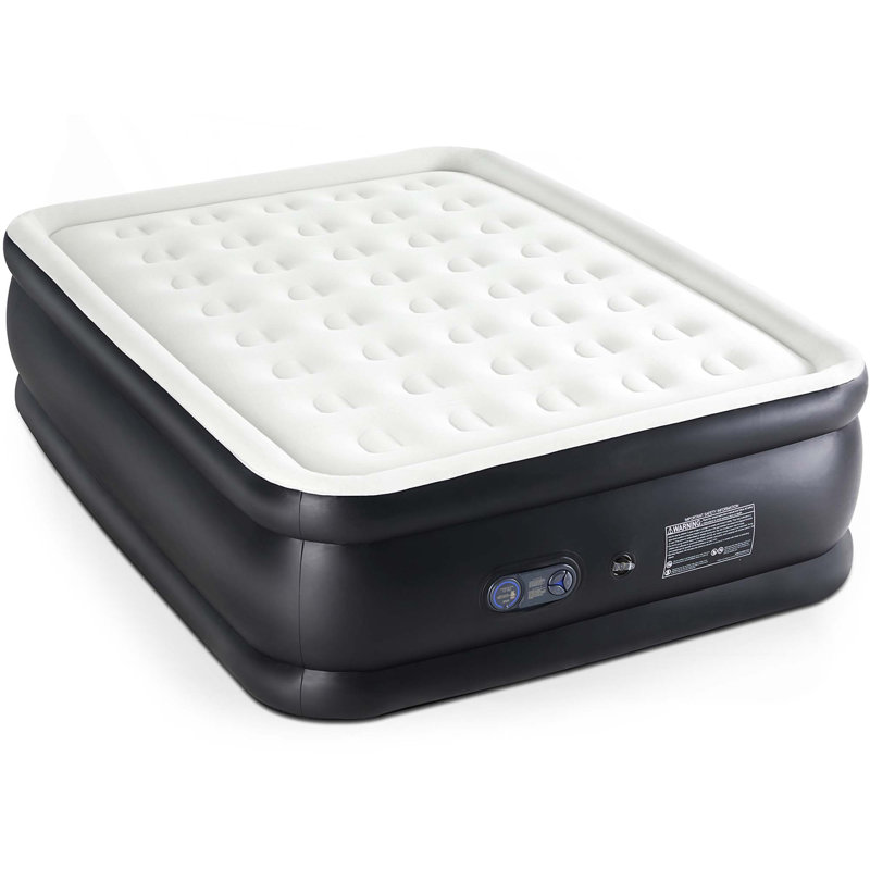 Matelas gonflable gonflable avec pompe intégrée, taille grand 18 po