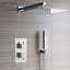 Ensemble de douche à pluie thermostatique avec pomme de douche carrée ultra-mince Lima