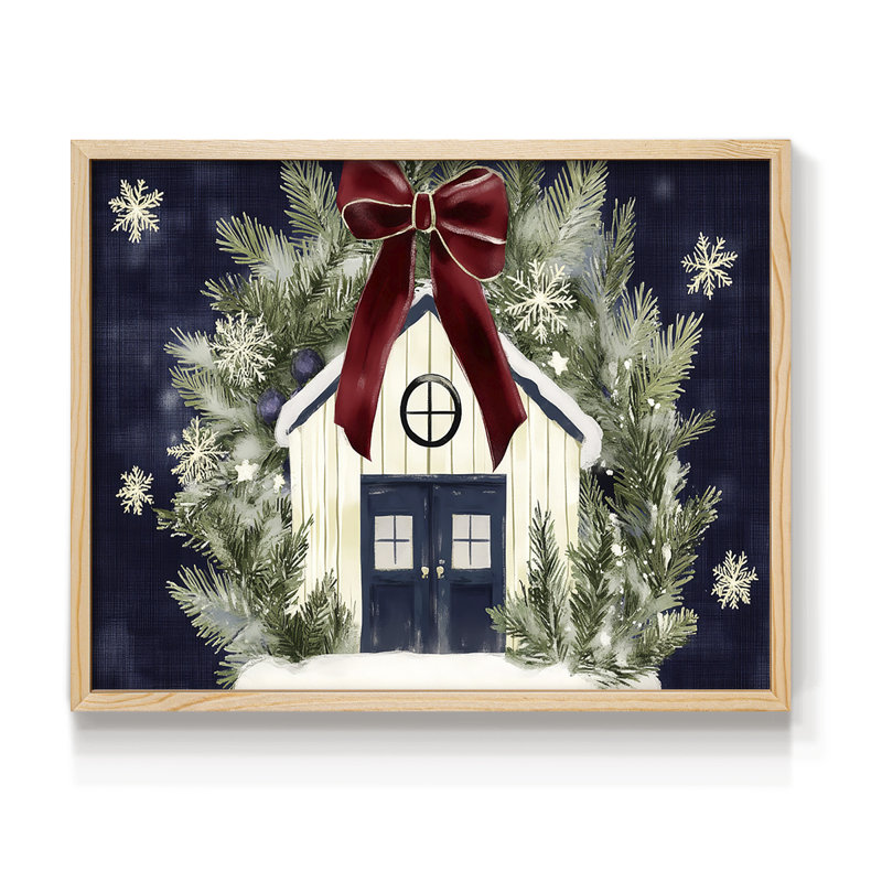 Art de Noël - DCCLXV III - Reproduction encadrée - Restickable, Naturel, H 16 po x l 20 po