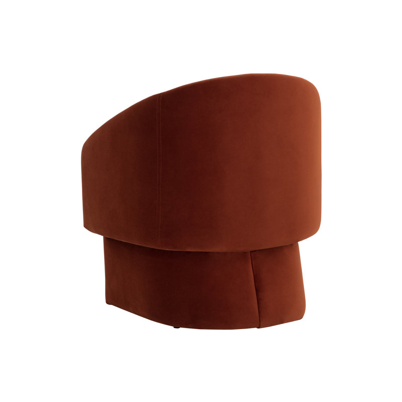 Lounge Chair, Orange Polyester