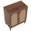 Buffet 59 po en rotin brun foncé et bois jaune (ensemble de 2)