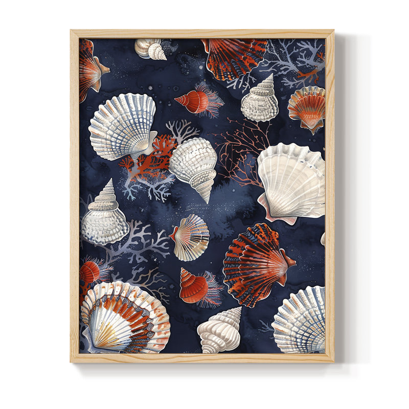 NAUTICAL Series CECV III, reproduction d'art encadrée - bois massif, H 15 po x l 12 po