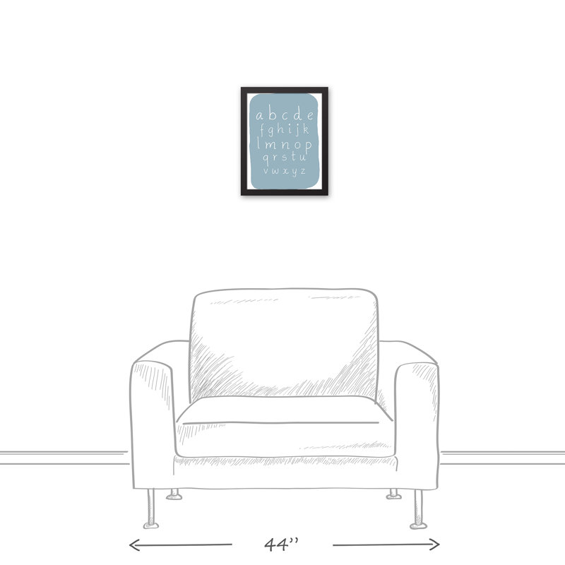 Art encadré ABC Blob, H 15,75 po x l 12,75 po x P 1,75 po