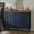 Melesio Retro 3 Door Storage Cabinet  Sideboard Buffet With Plaid Pattern Front