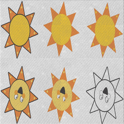 Gris démon/jaune/orange Tapis décoratif