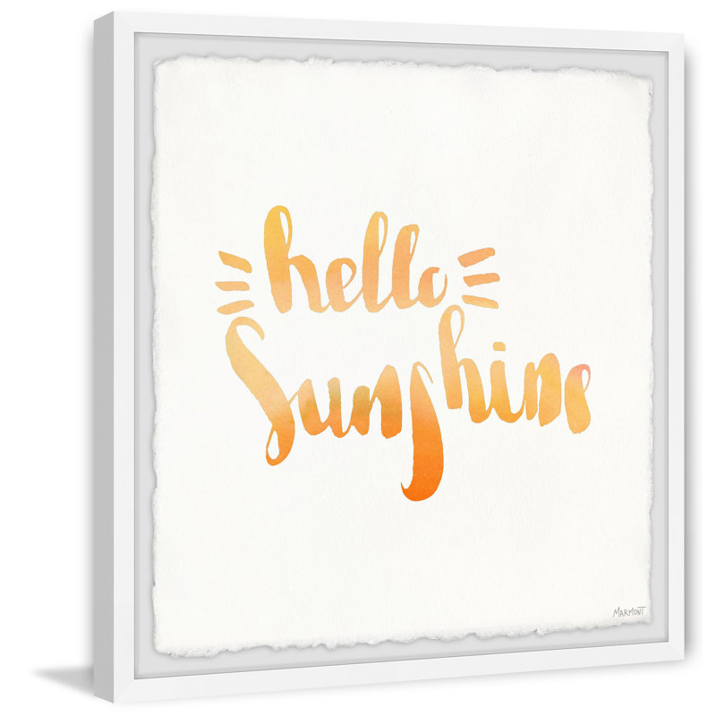 Hello Sunshine III 1 Piece Single Picture Frame Wall Art, 51cm H x 51cm W x 3.81cm D