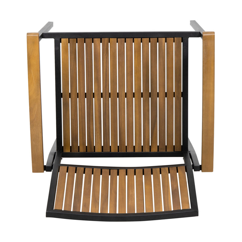 Chaises de style industriel moderne - beige, bois, métal, lattes verticales, chaise de 2 pièces en bois et métal facile d'entretien, facile d'entretien, assemblage pratique
