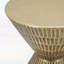 Table d'appoint en forme de sablier antique antique avec structure durable renforcée de fibres et texture martelée élégante
