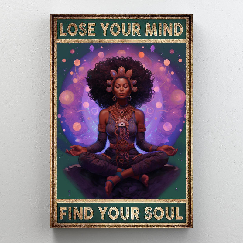 «Yoga Find Your Soul», impression sur toile, H 20 po x l 16 po x P 1,25 po